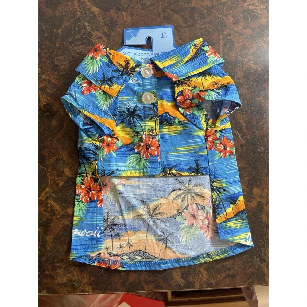 Pet Hawaiian Floral Shirt for Dog - Beautiful Print!